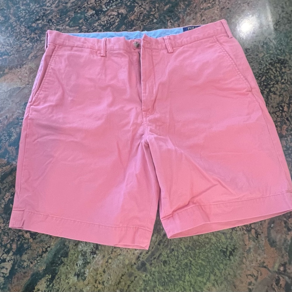 Ralph Lauren Pink Flat Front Men Shorts